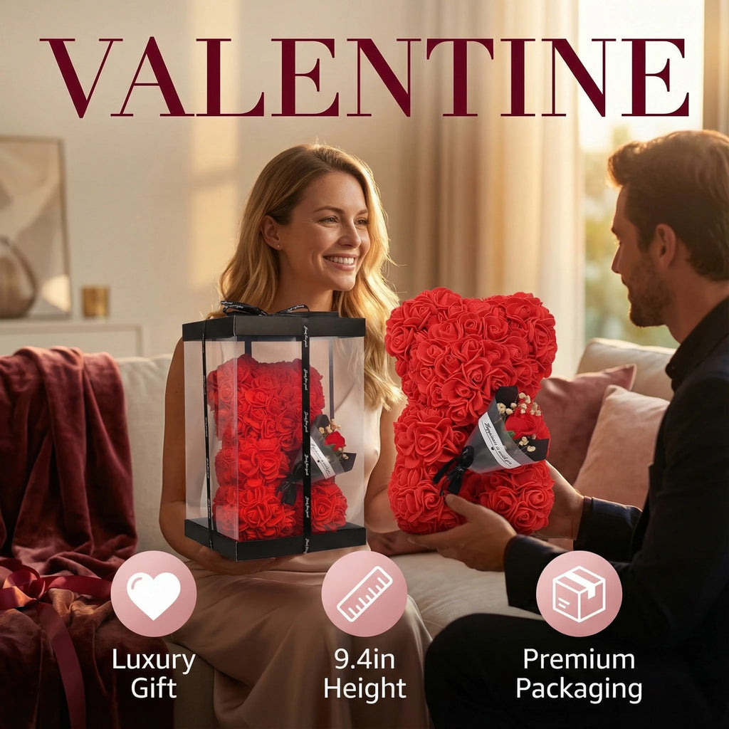 Miś z Płatków Róż – Romantyczny Prezent dla Ukochanej na Walentynki